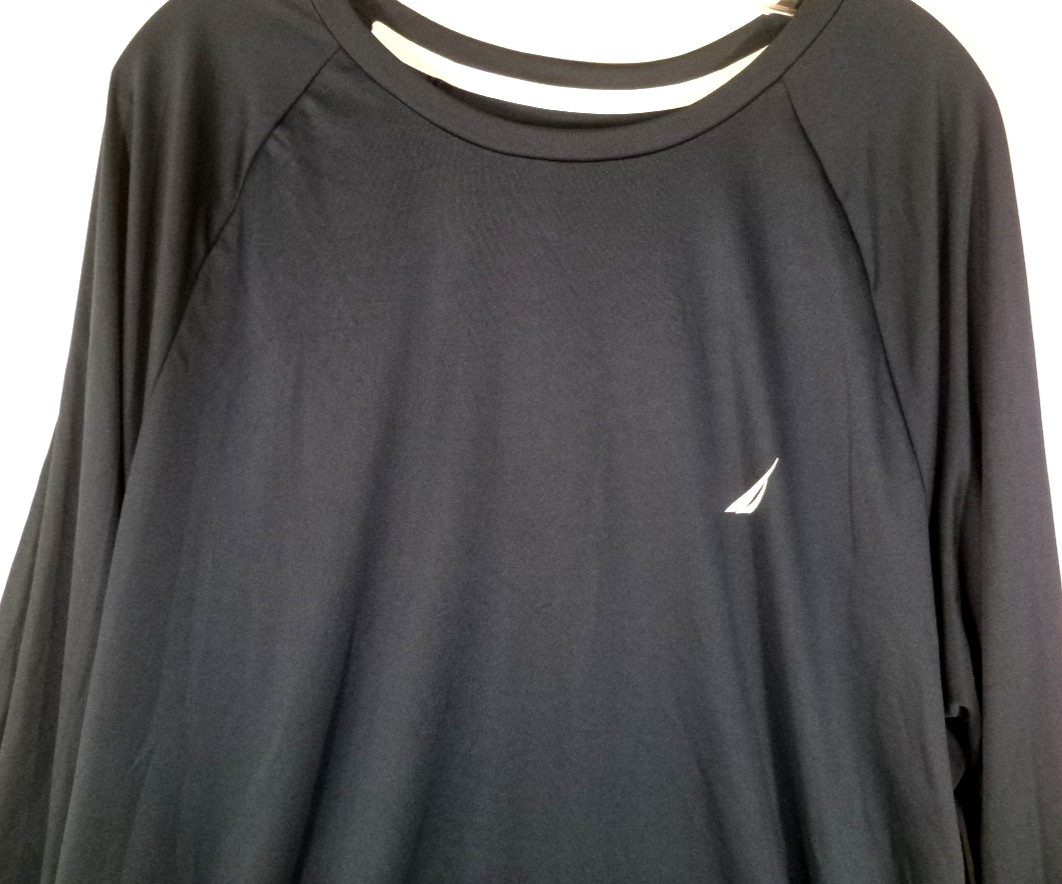Nautica-Mens Long Sleeve Performance T-Shirt-3XL XXXL-Blue-Quick Dry/UPF-Casual gallery