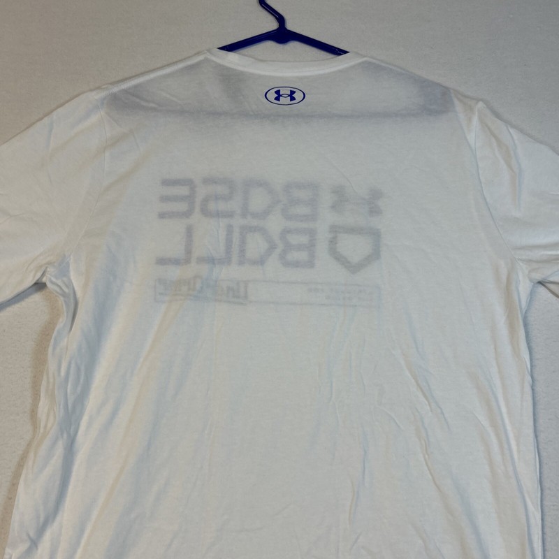Under Armour Woodmark Baseball Short Sleeve Tshirt Mens Large 1374008-100 White gallery