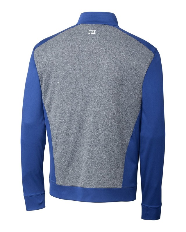 Cutter & Buck Performance Relay Grey w/Blue trim 1/2 Zip Pullover Top SZ: 2XB gallery