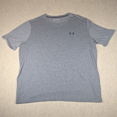Under Armour HeatGear Loose Fit Gray Crew Neck Polyester Tee Men’s 3XL