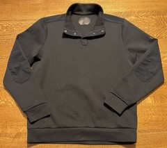 Men’s Under Armour Quarter Snap Pullover Elbow Patches Black Large