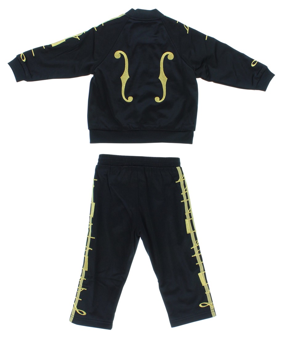 Adidas Baby Boys Jeremy Scott Music Note Track Suit Black 6M, Color: Black/Gold gallery
