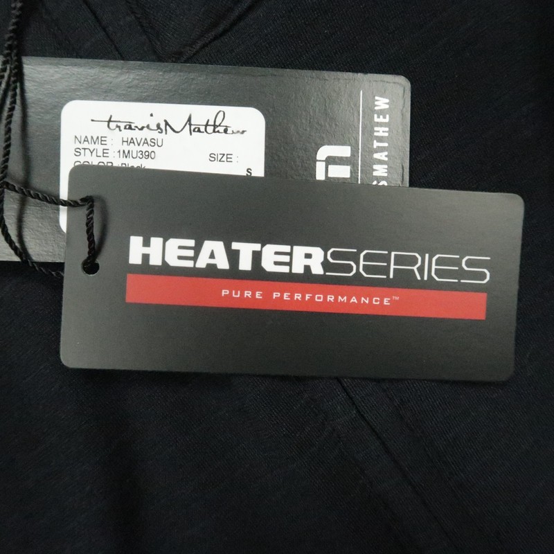 Travis Mathew Pullover Mens Small Black Havasu 1/4 Zip Stretch Pockets Golf NWT gallery