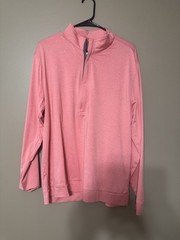 Matte Grey Quarter Zip Pullover Men’s Large Pink Heather Golf Performance Top