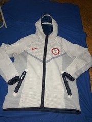 NEW Nike USA Olympic Team Therma-Fit Tech Fleece Jacket White Size Large