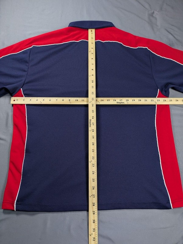 Vintage Converse Shirt Men XL Blue Red 1/4 Zip Chuck Taylor Tennis Golf Made USA gallery