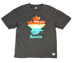 Roots Canada Men’s Size 2 Grey Short Sleeve T Shirt Crew Neck