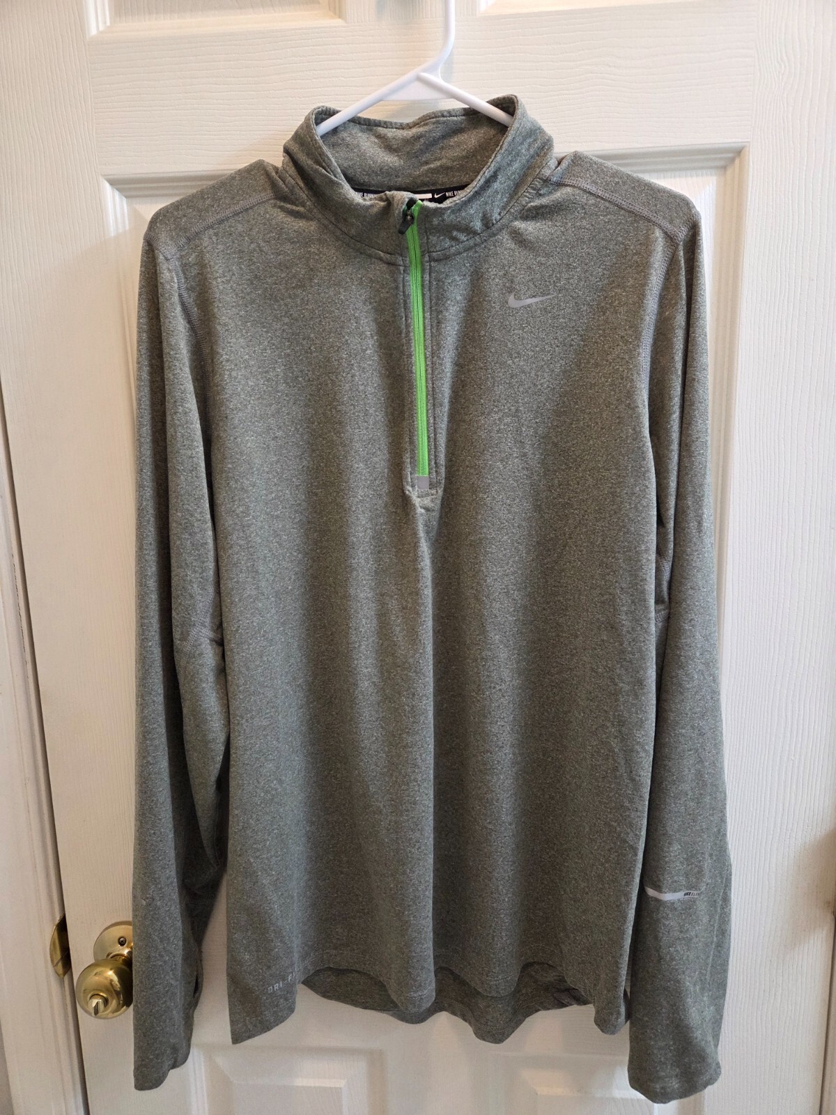 Men's Nike Dri-Fit Element 1/2 Zip Running Pullover Top - Heather Dark Gray - M gallery