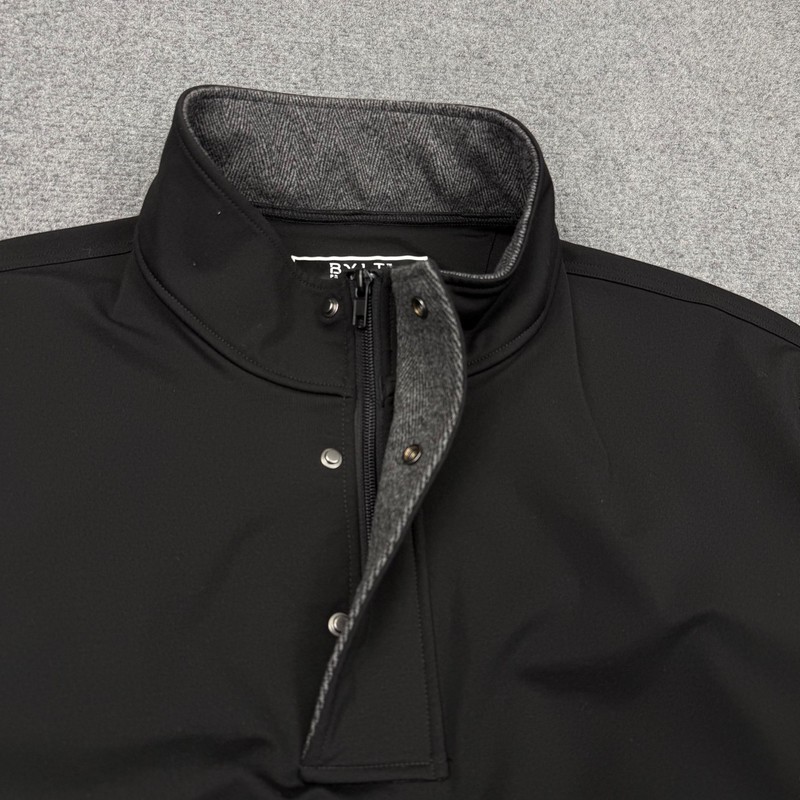 BYLT Elite Fairway Pullover Mens 2XL Black Performance Snap 1/4 Zip Magnet Golf gallery