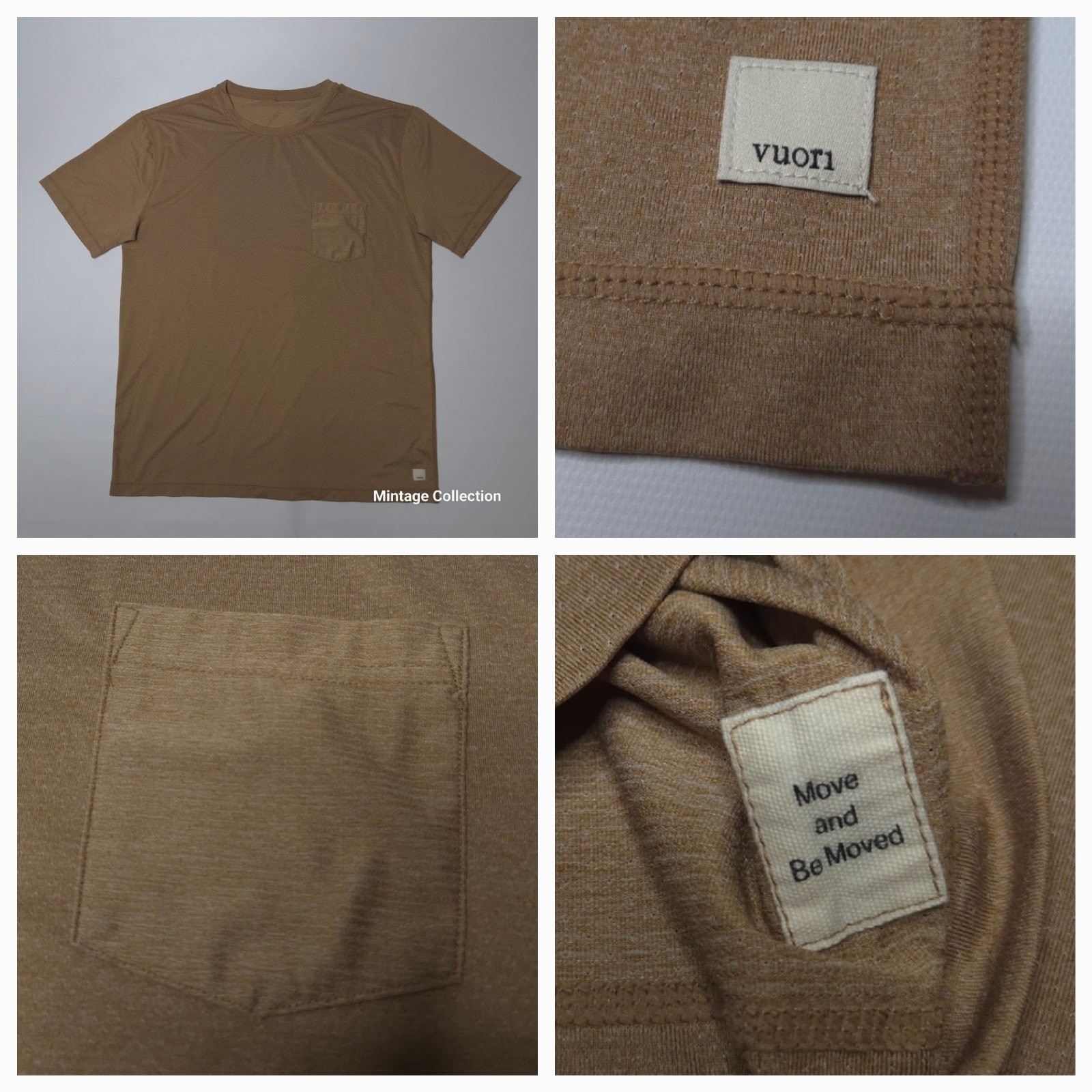 Vuori Tradewind Performance Pocket Tee Shirt Running Workout Exercise Men's L gallery