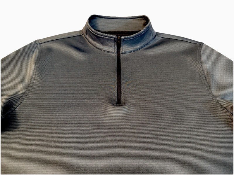 Hickey Freeman 1/4 Zip Golf Pullover Shirt Mens Medium Blue Striped Performance gallery
