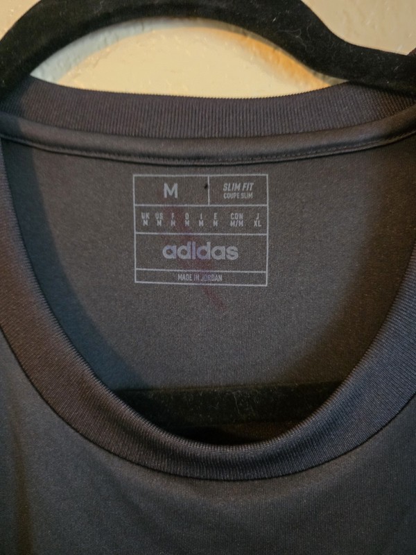 adidas Aeroready Men's Slim Fit Breathable Black/White Tee M Crew Neck SS gallery