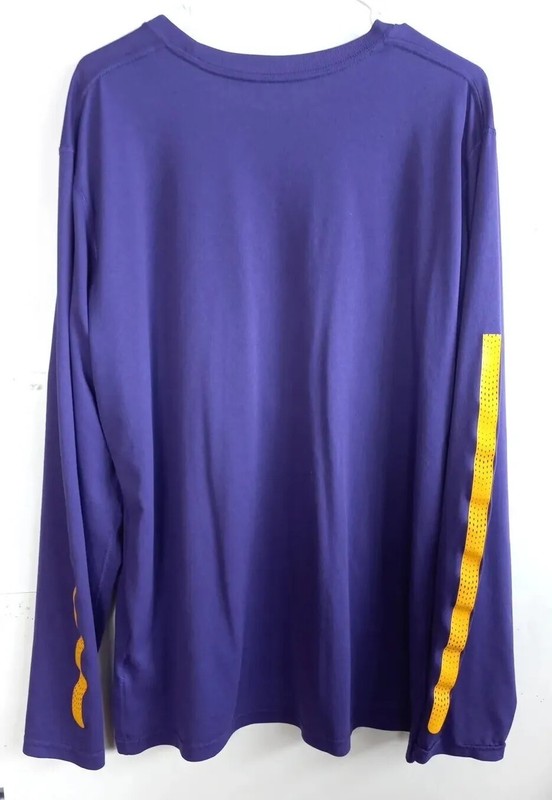 Nike Dri-FIT Men's XL Long-Sleeved Active Sweat T-Shirt Ravens Art Logo Purple gallery