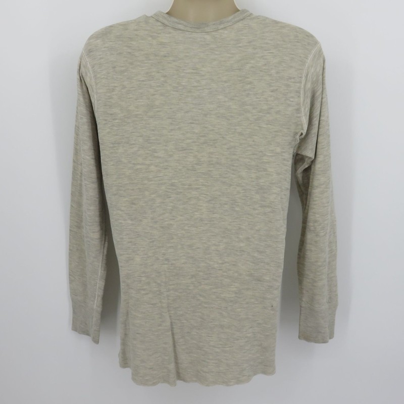 VTG Duofold Men Medium Tall Beige Gray Wool Blend Thrashed Distressed Shirt Top gallery