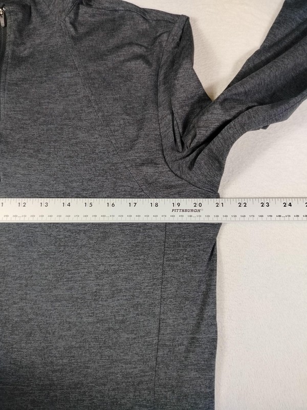 HYLETE Pullover Mens Medium Gray Quarter Zip Long Sleeve Athletic Activewear gallery