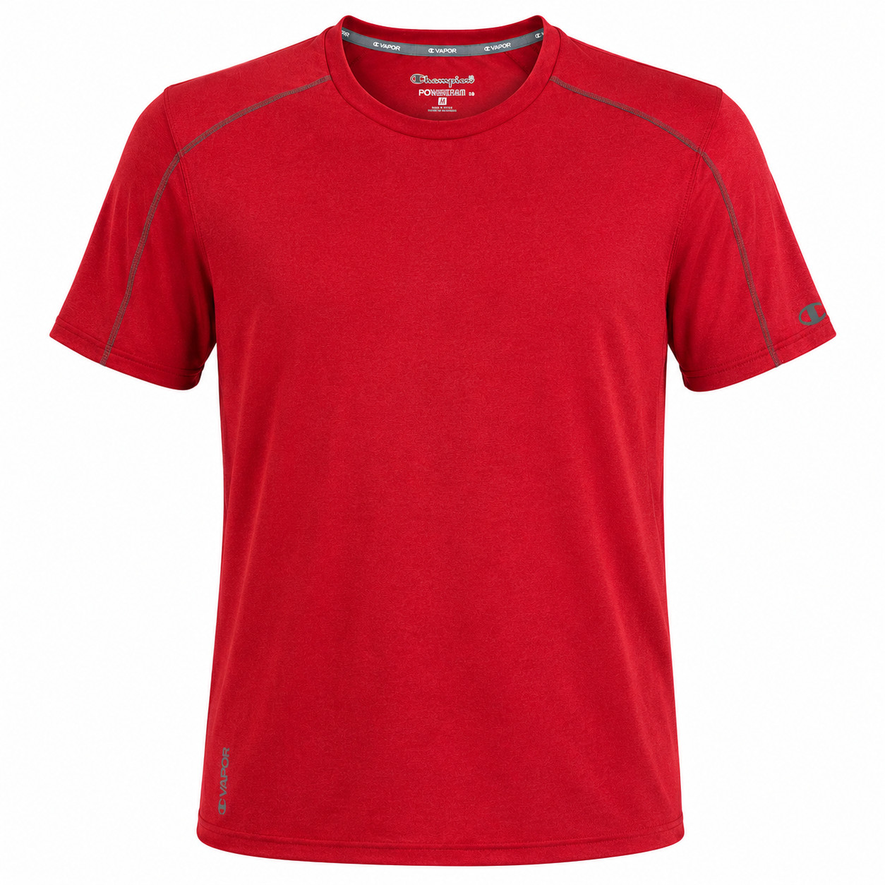 Champion Vapor Powertrain Mens T-Shirt M Red Athletic Short Sleeve Polyester gallery