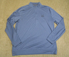 Johnnie-O Pullover Men Large Blue Quarter Zip Sweatshirt Big Sky Resort Ski Run
