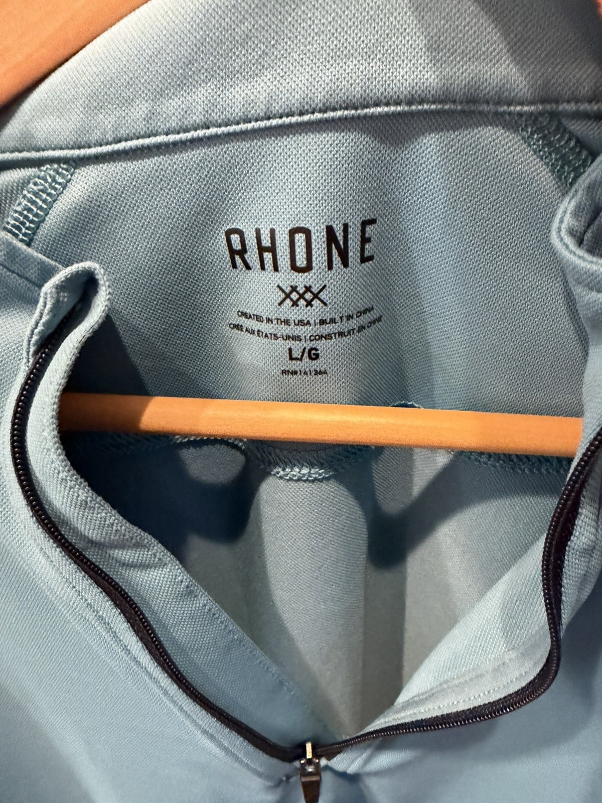 Rhone Shirt Mens large blue Session Quarter Zip Pullover Golf Performance gallery