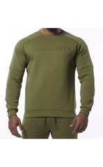 Alphalete ELMTS Long Sleeve Pullover – Olive , Size Medium
