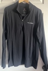Travis Mathew L 1/4 Zip Pullover Black Mock Neck Long Sleeve Stretch Full Swing