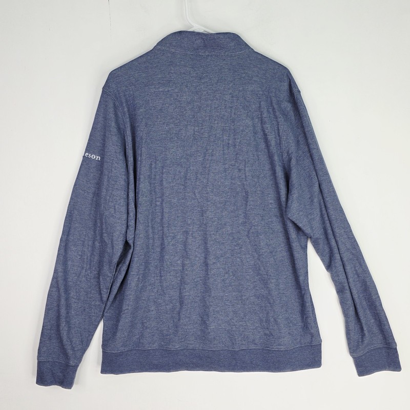 Turtleson Pullover Mens XL Blue Heathered Quarter Zip Tour Performance Golf Knit gallery