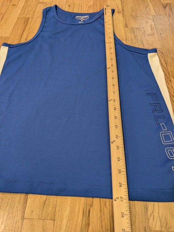 Polo Sport Ralph Lauren Blue Tank Top Mesh Polo 67 Basketball Mens Medium PRL067 gallery