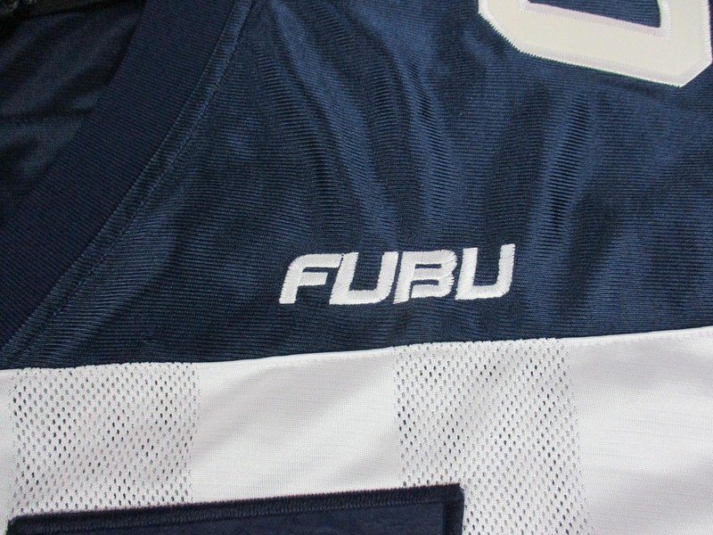 VINTAGE FUBU Jersey Mens 2XL XXL White Blue Football 05 Champions Street Wear gallery