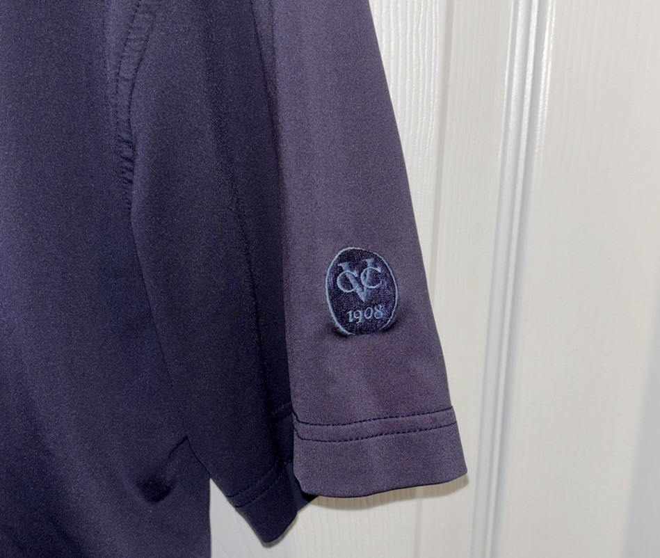 Peter Millar Summer Comfort Golf Shirt Mens M Purple VCC Virginia Country Club gallery