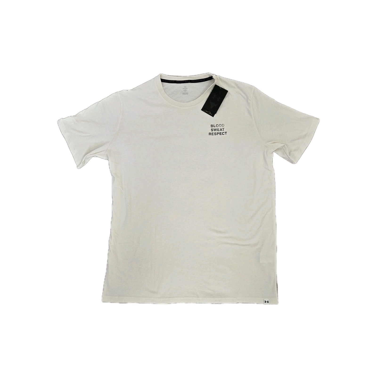Under Armour Project Rock Shirt XL NWT Blood Sweat Respect Cream Beige 6005027 gallery