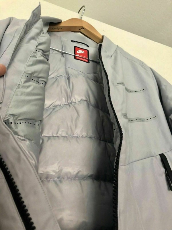 🔥Nike Sportswear Aeroloft Bomber Gray Black Jacket 863726-012 SMALL NWT $325.00 gallery