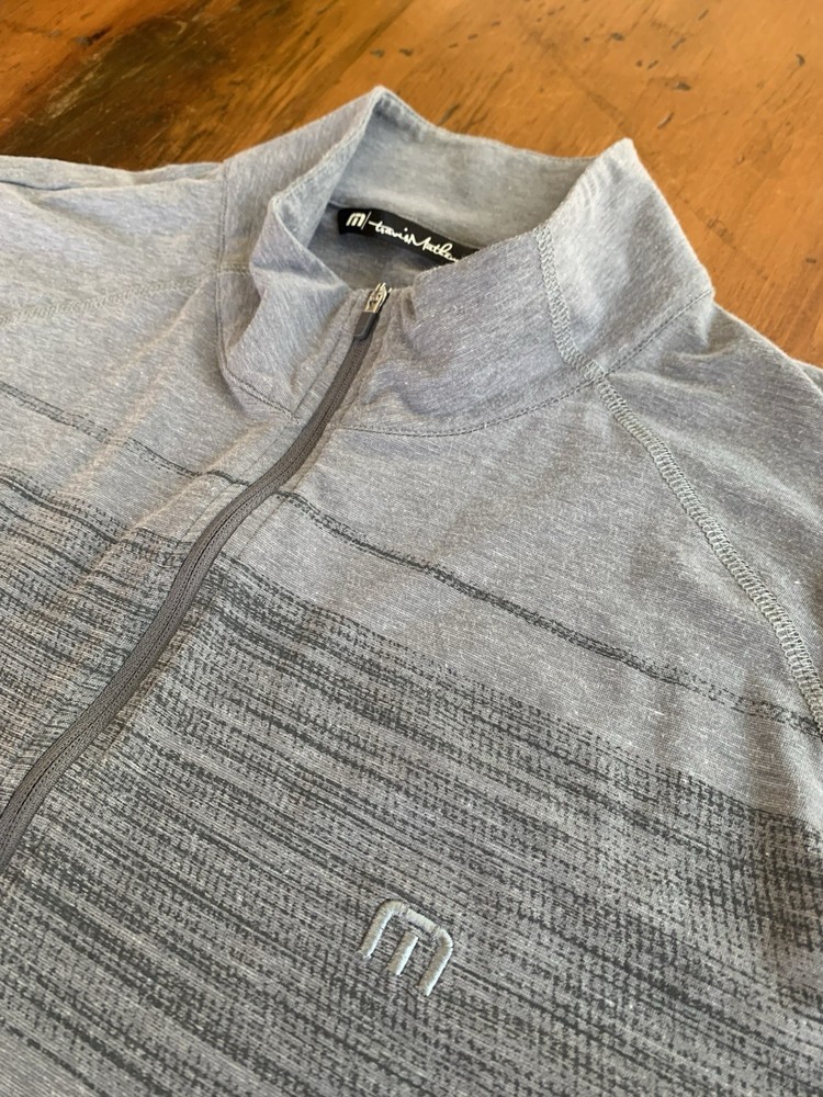 Travis Mathew Pullover Gray 1/4 Zip L Golf Performance Stretch Men’s XL
