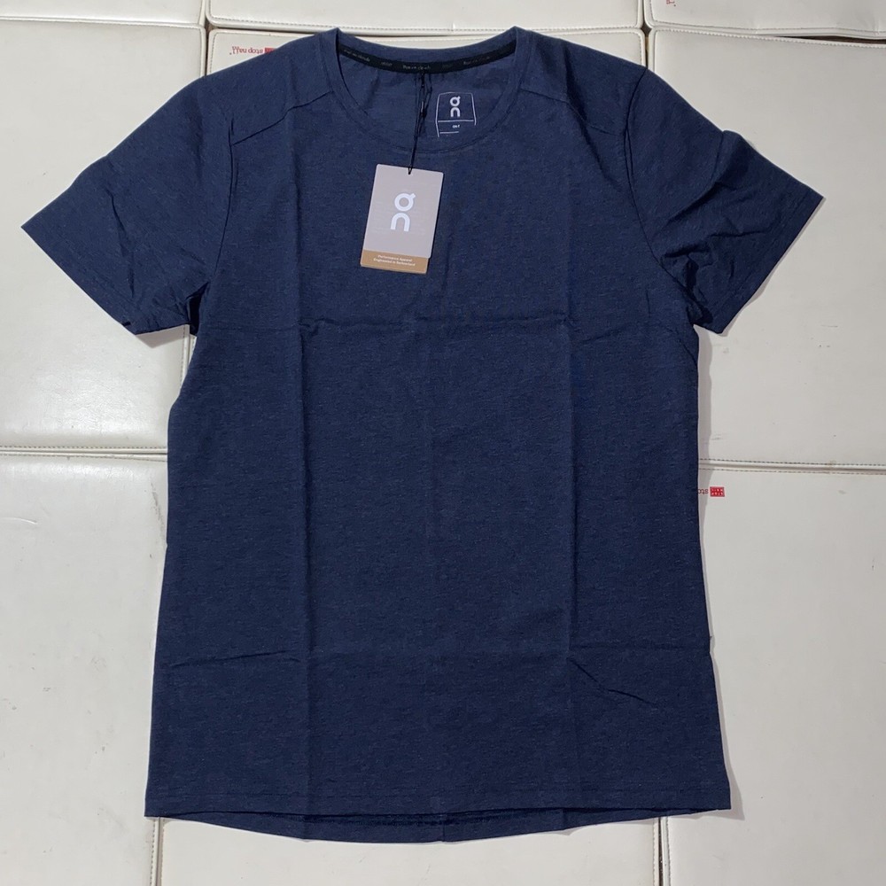 ON CLOUD Short Sleeve Active Running Comfort T Shirt Men's Size S Navy