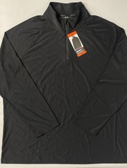GERRY Men’s Active Quarter Zip Regular Fit 1/4 Pullover Shirt XXL Wicking BLACK