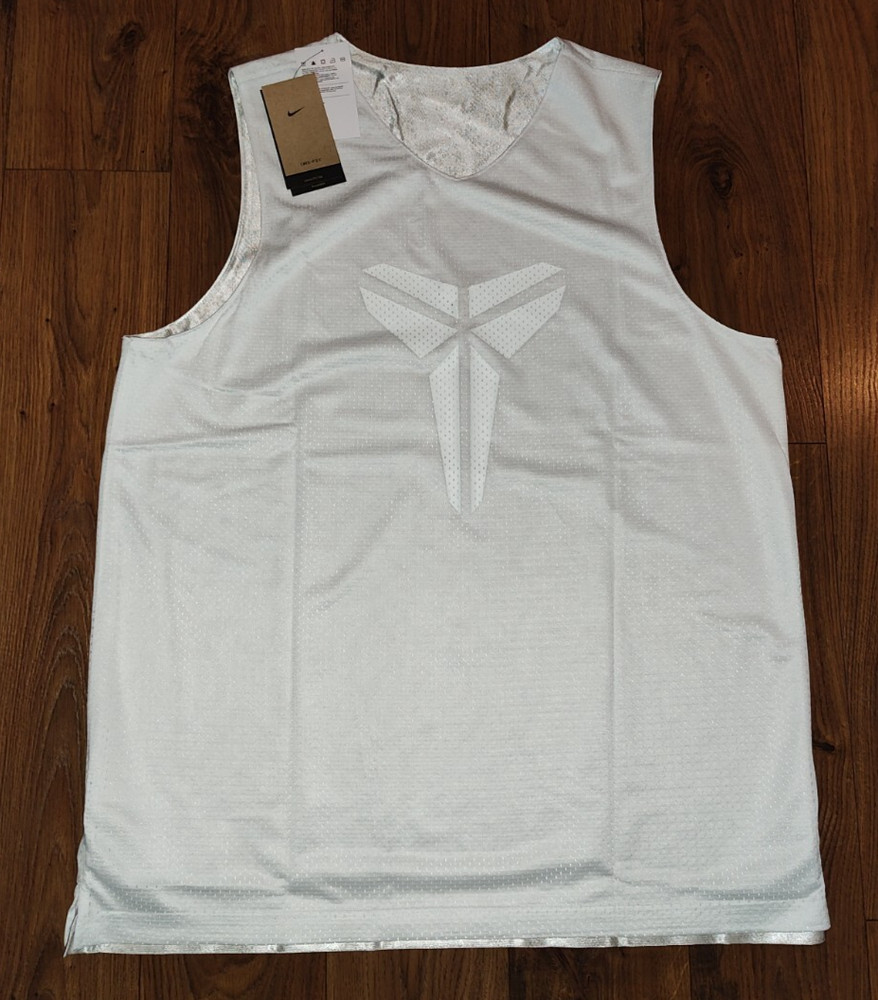 Nike Kobe Bryant Mamba Dri-FIT White Reversible Jersey Large Tall FZ0934-100 LT
