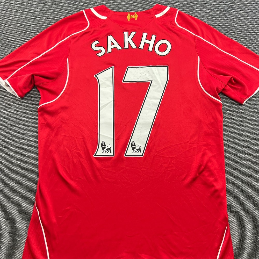 Liverpool FC 2014 2015 Home Sakho #17 Football Jersey Mens Small Warrior Adult