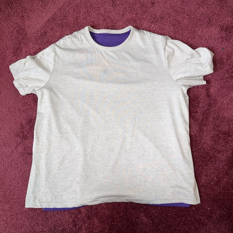 Champion Men’s XL Mesh Reversible Shirt. Purple Gray gallery