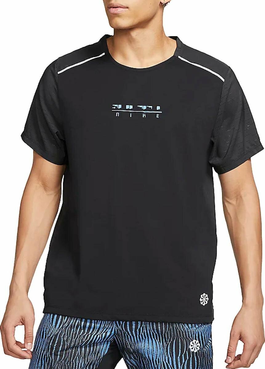 Nike Rise 365 Running T-Shirt Hybrid Feather light. Men’s Size LG Black gallery