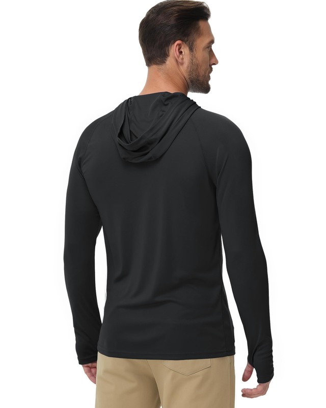 Mens Summer Shirt Fishing Hoodie UPF 50+ Long Sleeve Sun Protection UV SPF Ra... gallery