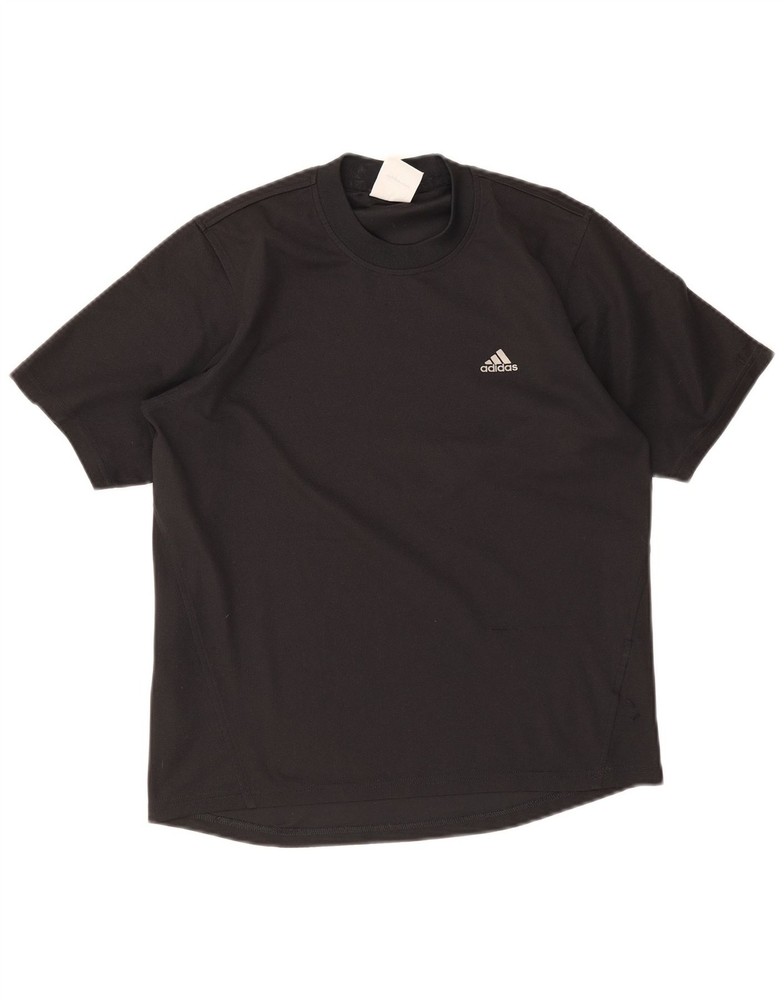 Adidas Mens T-Shirt Top UK 36/38 Small Black Polyester BX06