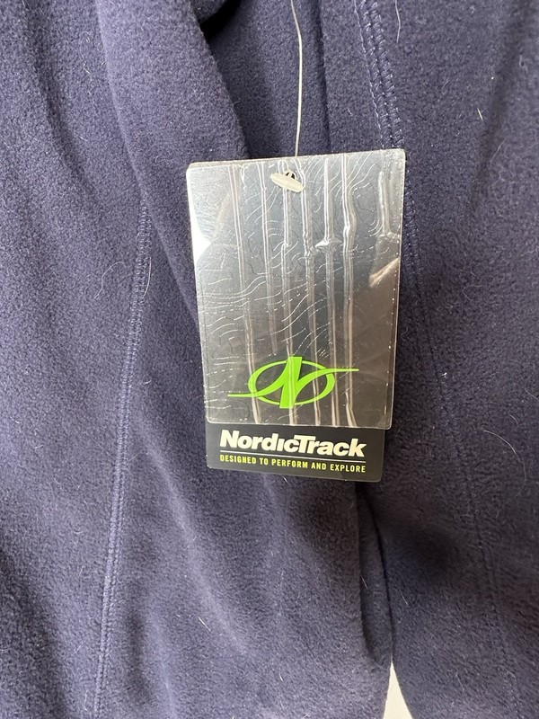 NWT NordicTrack NT Dri Mens Sz Med 1/4 Zip Long Sleeve blue Pullover gallery