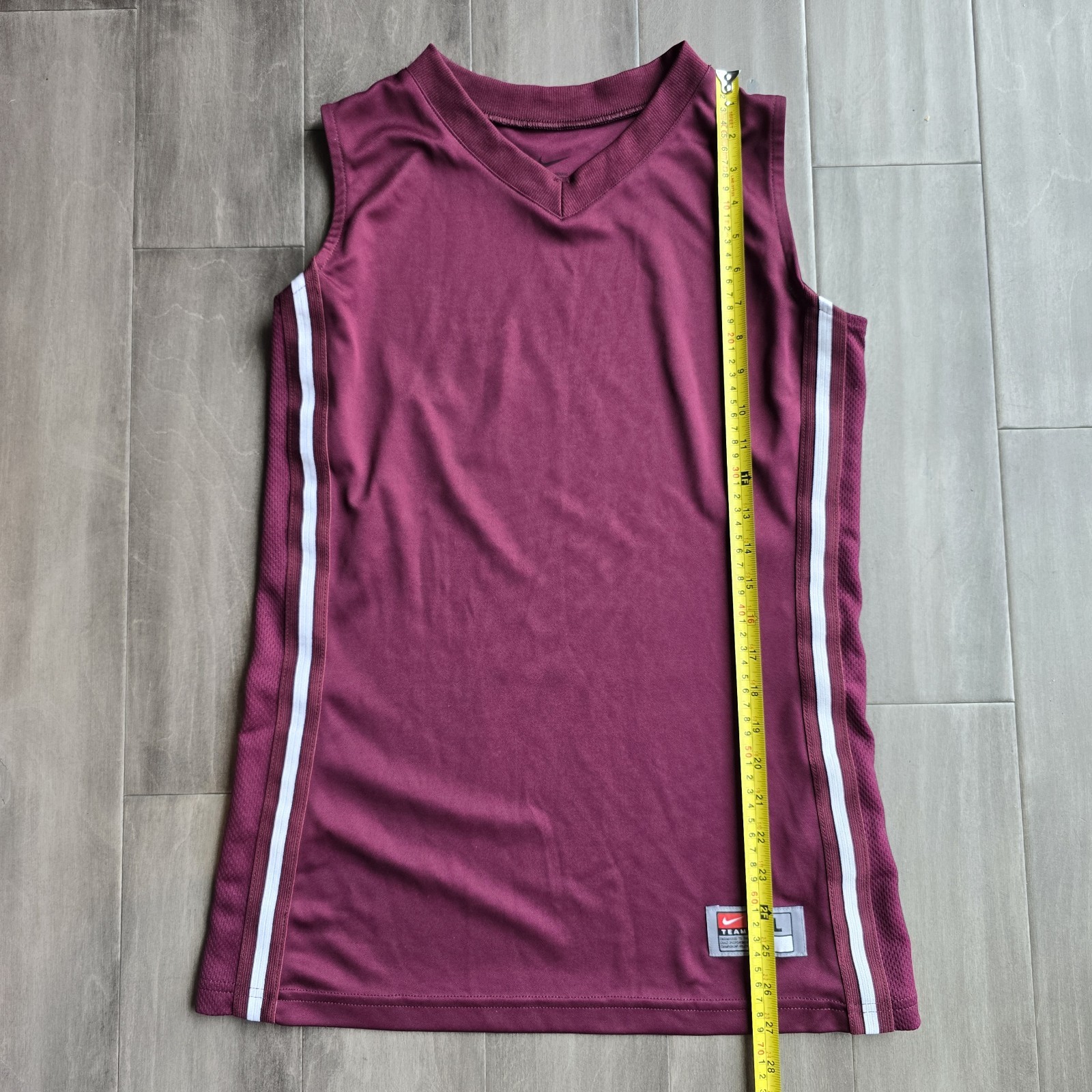 Mens Nike Team Basketball Jersey Maroon With White Trim Size XL With Logo gallery