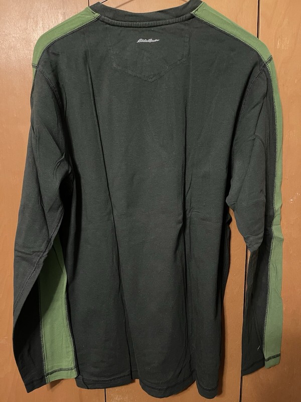 EDDIE BAUER TRAVEX LOOKOUT SPORT ACTIVEWEAR LONG SLEEVE DARK GREEN T-SHIRT SMALL gallery