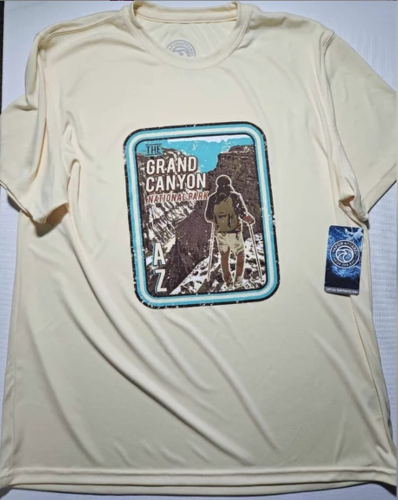 Grand Canyon National Park Shirt Mens Medium Vapor Apparel UPF 50 Hiking Tee NEW
