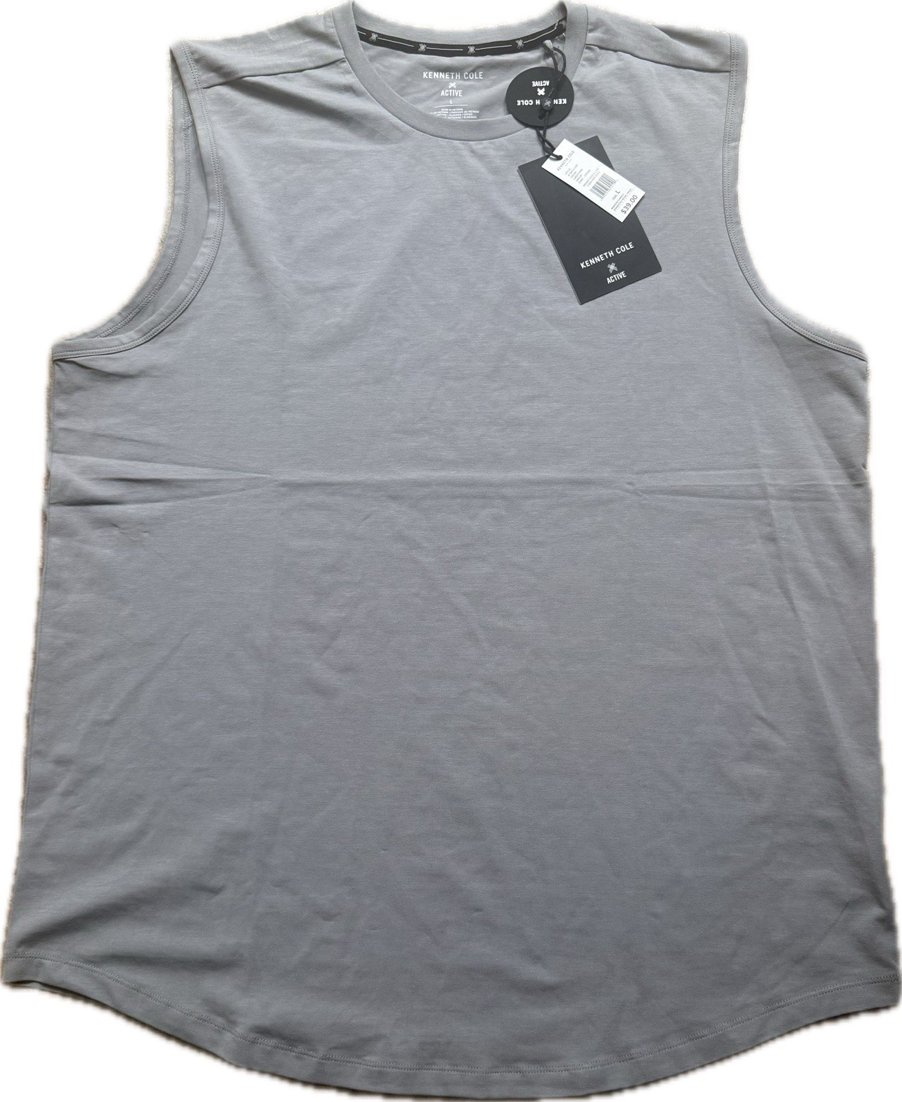 Kenneth Cole Active Tech Muscle Tank - Size Large - Grey - NWT gallery