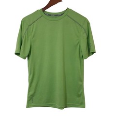 Champion Vapor Powertrain Activewear Top Mens Green S Moisture-Wicking Polyester