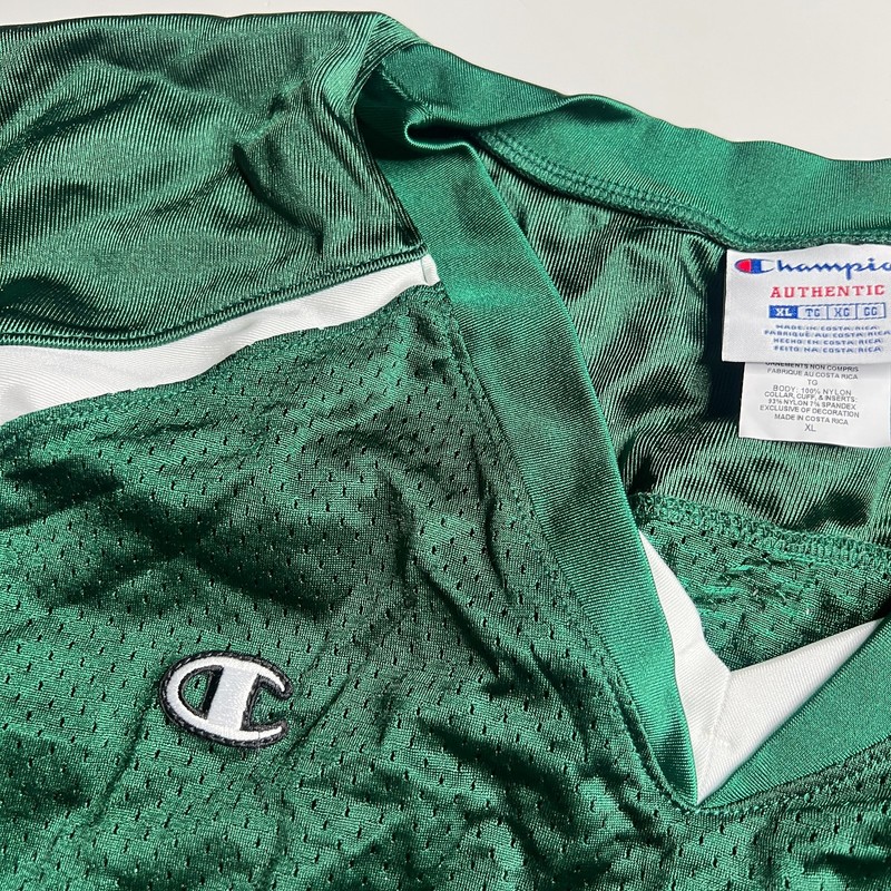 Lot of 5 Vintage Champion Green Mesh Football Game Jerseys XL Made in Costa Rica gallery
