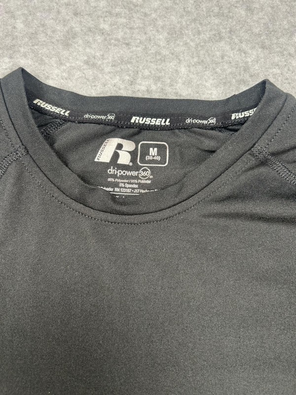 Russell Athletic Black Long Sleeve Dri-Power 360 Athletic Shirt Size Medium gallery