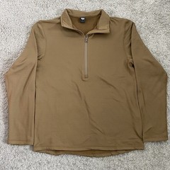 Condor L Men’s Base II Zip Pullover Breathable Grid Fleece Tactical Shirt Brown