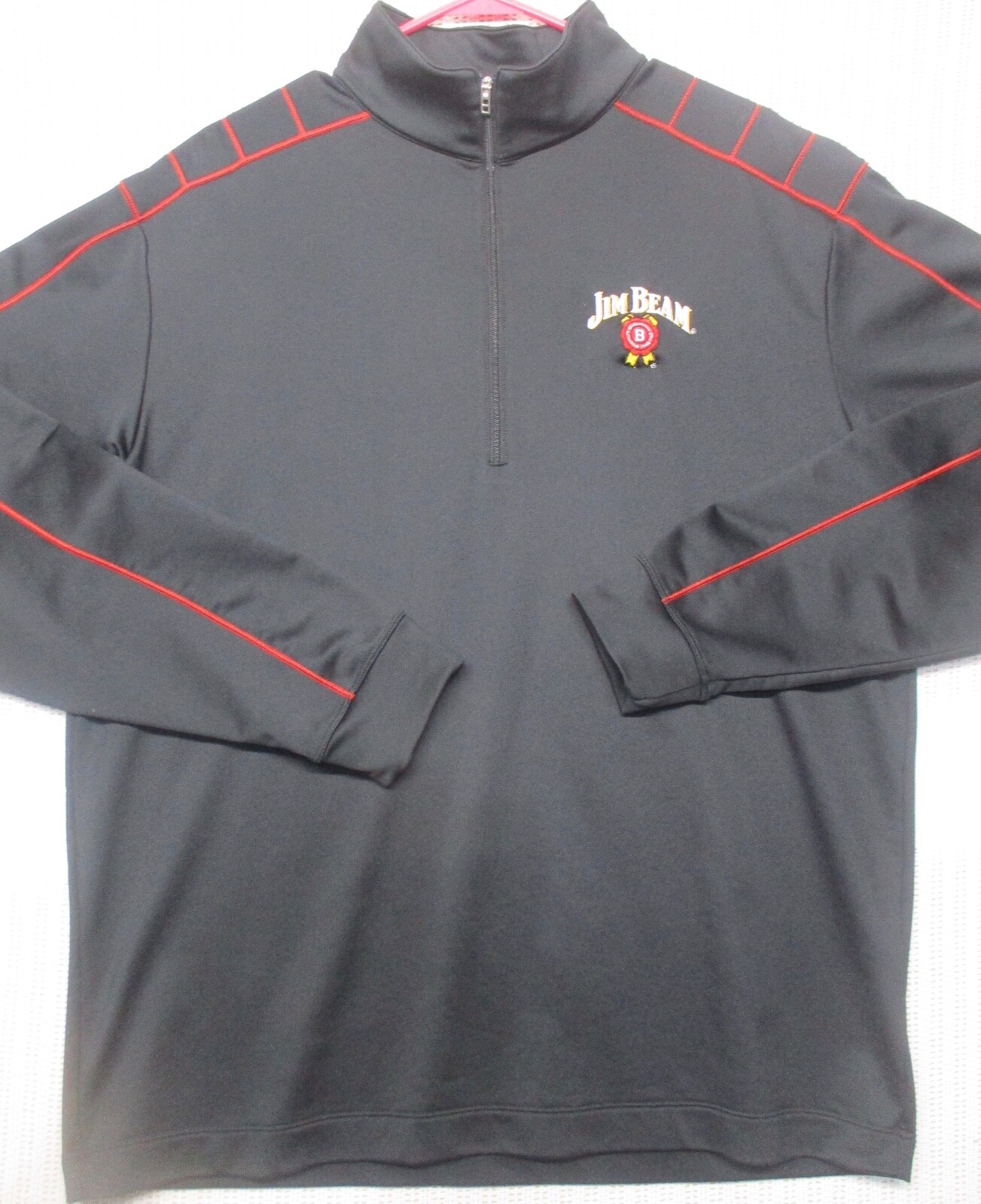 Jim Beam Nike Golf Pullover Black Red Mens Size Large gallery