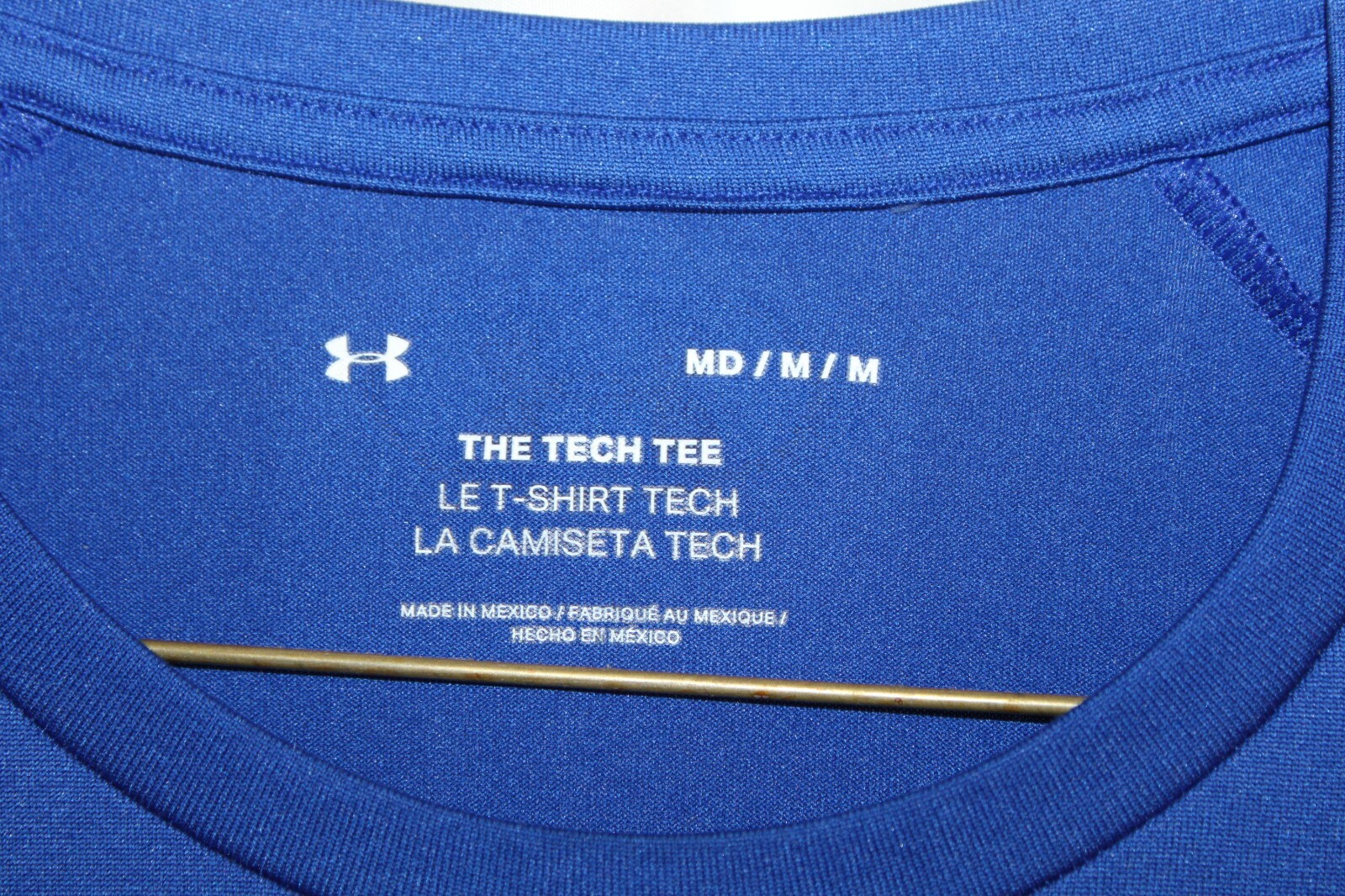 (MO) Under Armor® The Tech Tee™ Blue Stretch Pullover Short Sleeve Shirt-Size M gallery
